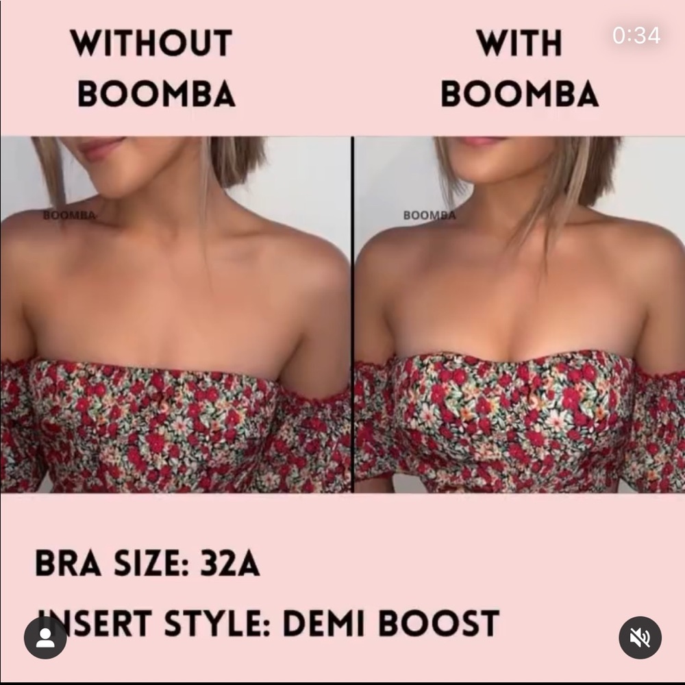Boomba Demo Boost Inserts in Beige in cup size B - New with Box! Have two sets